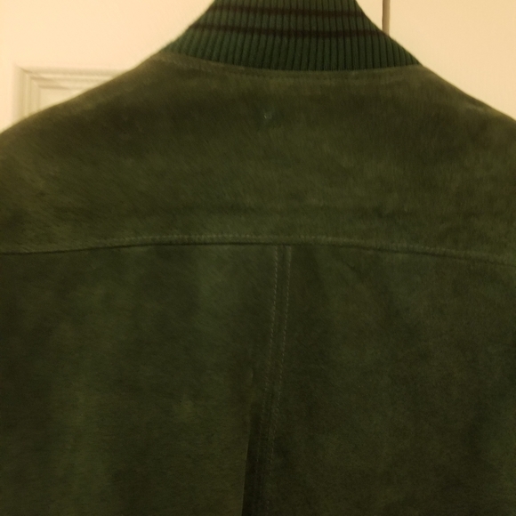 Brittania Outerwear Men Hunted Green wBlack Sleeves Corduroy Bomber Jacket Sz XL - Picture 11 of 14